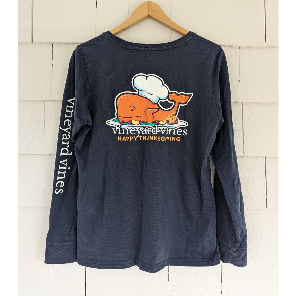 Vineyard Vines Thanksgiving Turkey Long Sleeve Graphic Tee Small